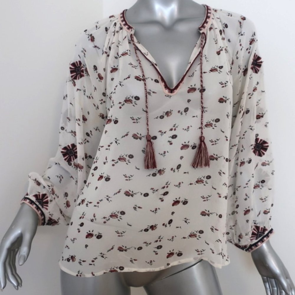 Ulla Johnson Blouse Lida White Embroidered Floral